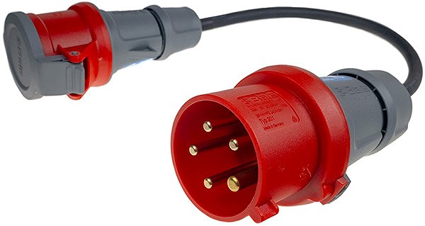Adapter SECTRON Reducer CEE 5pin 1 6A - CEE 5pin 32 A 400 V 0,4 m ...