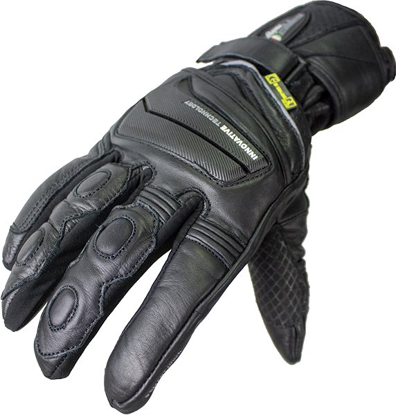 Rukavice na motorku Cappa Racing Rukavice moto Detroit kožené dlhé čierne 3 XL ...