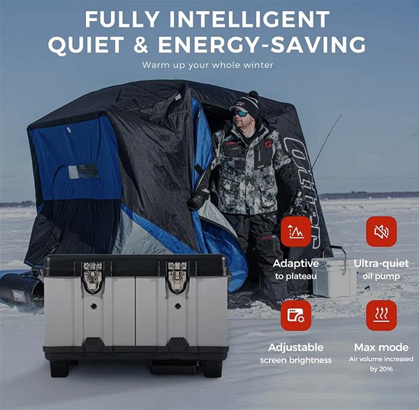 Nezávislé topení do auta Sunster 8 kW Toolbox Dieslový vzduchový ohřívač 12/24 V, 110-240 V, bluetooth ...