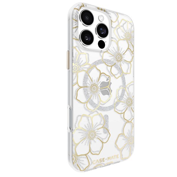 Telefon tok CaseMate Floral Gems Gold iPhone 16 Pro Max MagSafe tok ...