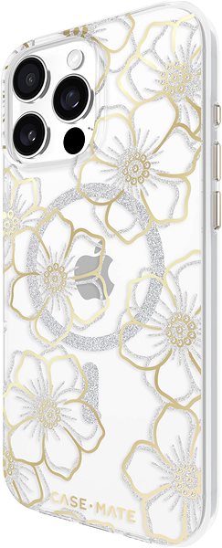 Telefon tok CaseMate Floral Gems Gold iPhone 16 Pro Max MagSafe tok ...