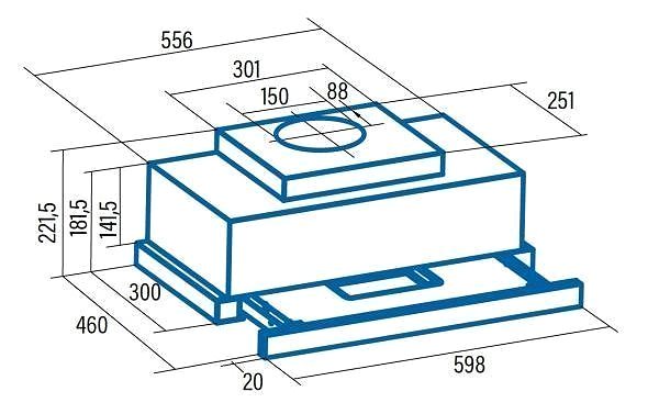 Extractor Hood CATA TFH 6630 White Technical draft