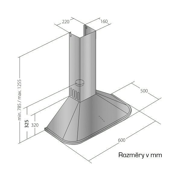 Extractor Hood CATA EMPIRE KD 308060 White Technical draft
