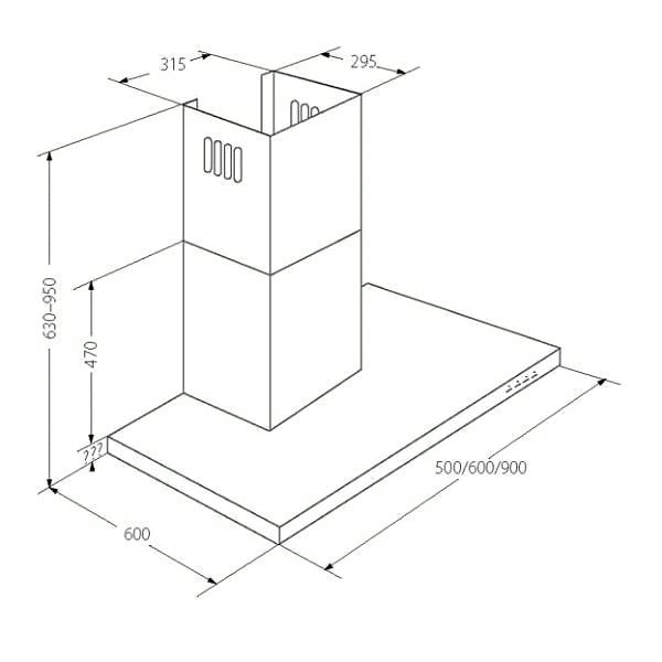 Extractor Hood CATA EMPIRE VIP KD 542060 Technical draft