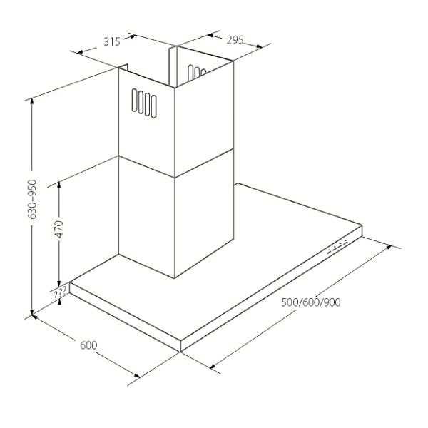 Extractor Hood CATA EMPIRE VIP KD 542090 Technical draft