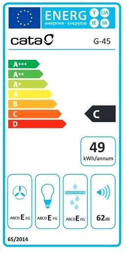 Extractor Hood CATA G 45 Stainless steel 450 Energy label