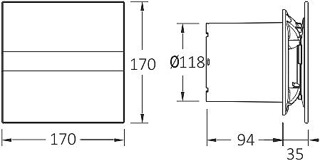 Bathroom fan CATA e120 GCATA B .