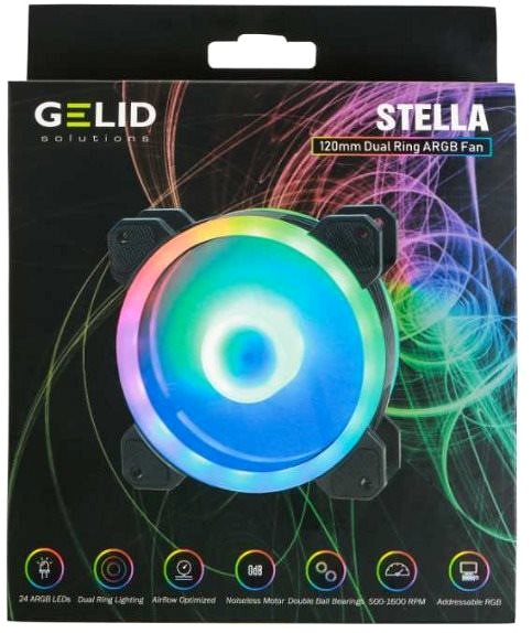 PC-Lüfter GELID Solutions Stella 120mm ARGB Verpackung/Box