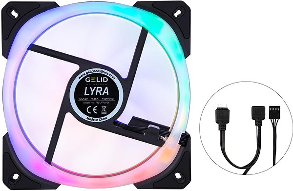 PC-Lüfter GELID Solutions Lyra 140 mm ARGB Computer-Lüfter Mermale/Technologie