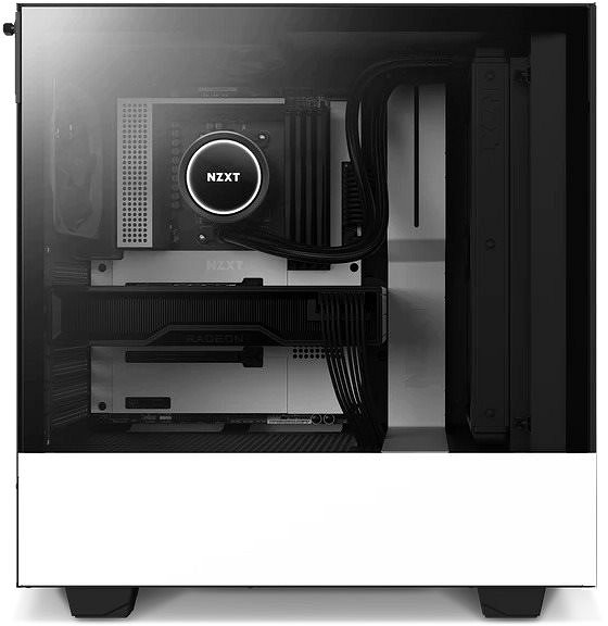 PC Case NZXT H510 Flow White Lateral view
