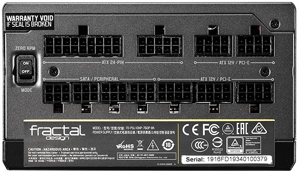 PC zdroj Fractal Design ION+ 760P Možnosti pripojenia (porty)