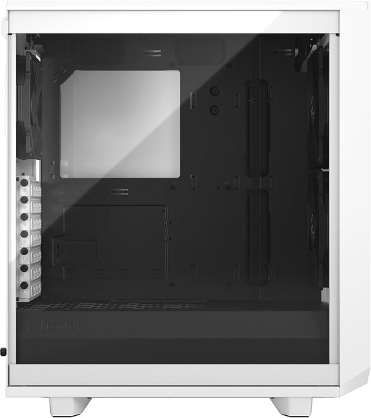 PC skrinka Fractal Design Meshify 2 Compact White TG Clear Bočný pohľad