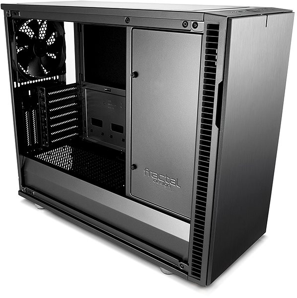PC Case Fractal Design Defines R6 USB-C Gunmetal Tempered Glass Lateral view
