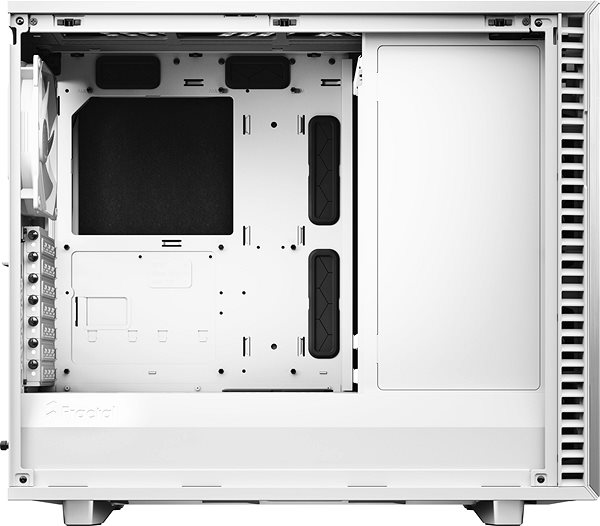 PC skrinka Fractal Design Define 7 White TG Bočný pohľad