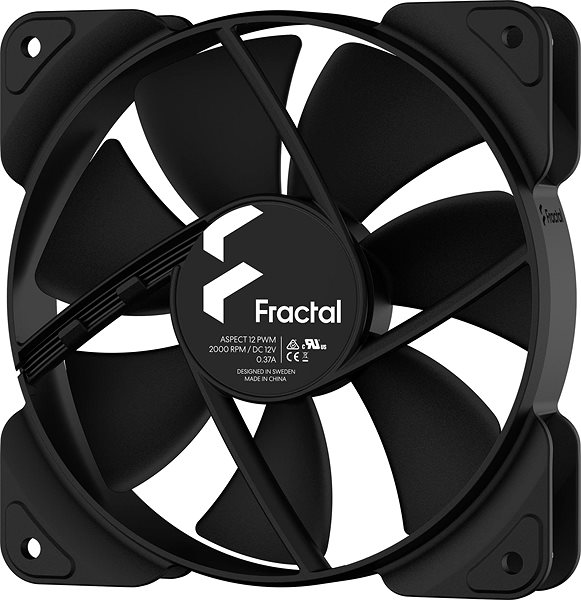 Ventilátor do PC Fractal Design Aspect 12 PWM Black Zadná strana