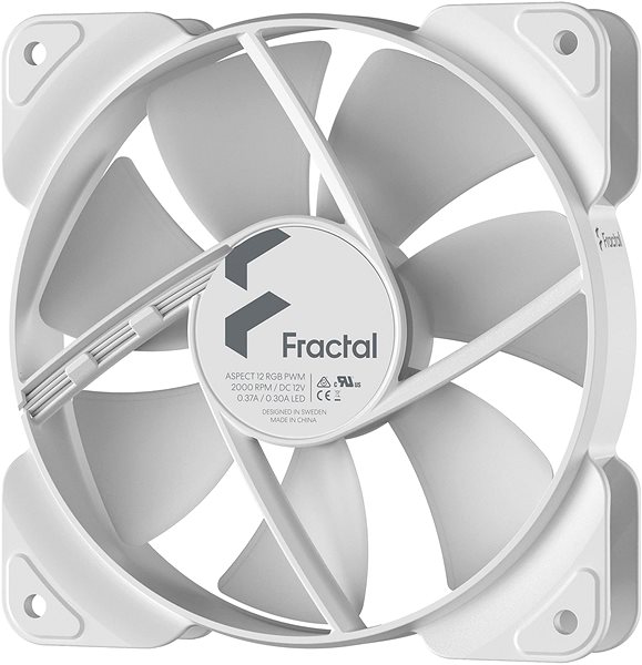PC ventilátor Fractal Design Aspect 12 RGB PWM White ...