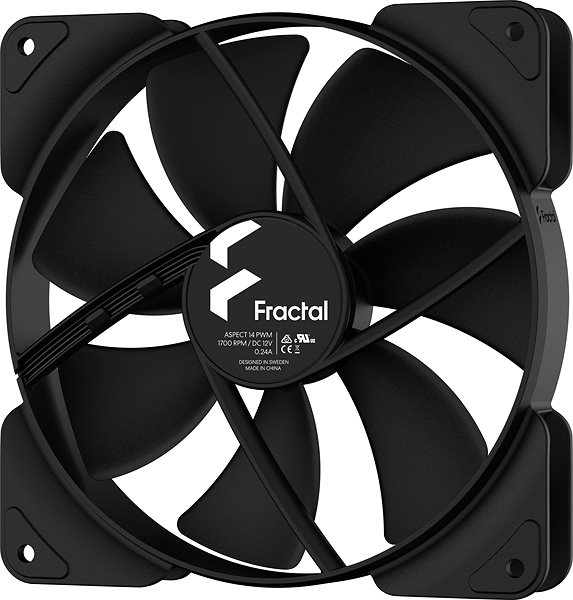 Ventilátor do PC Fractal Design Aspect 14 PWM Black Zadná strana
