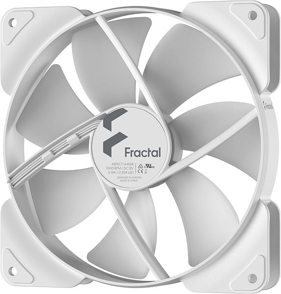 Ventilátor do PC Fractal Design Aspect 14 RGB White Frame Zadná strana