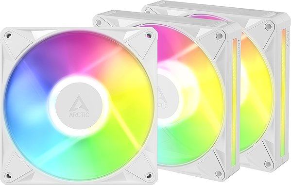 PC ventilátor ARCTIC BioniX P14 A-RGB 3-Pack, White ...