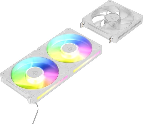 PC ventilátor ARCTIC BioniX P14 A-RGB 3-Pack, White ...