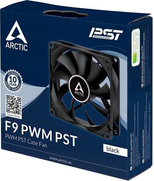 PC Fan ARCTIC F9 PWM PST, Black Packaging/box