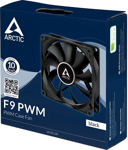 PC Fan ARCTIC F9 PWM Black Packaging/box