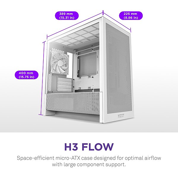 PC Case NZXT H3 Flow White ...