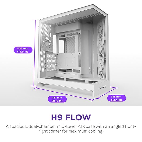 PC Case NZXT H9 Flow (2025) White ...