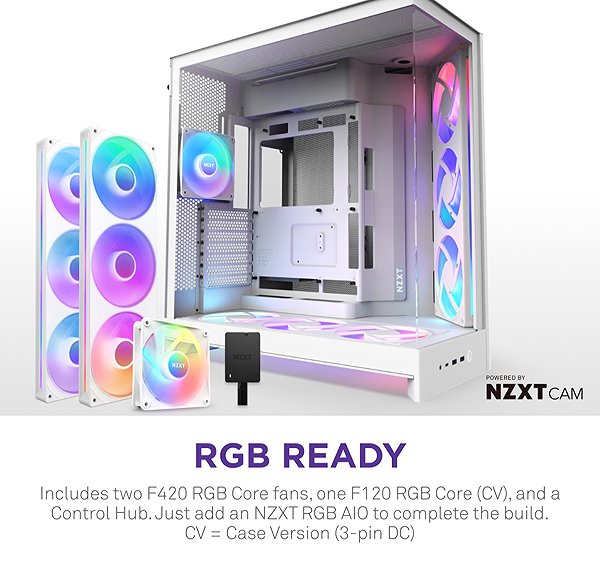 PC Case NZXT H9 Flow RGB+ White ...
