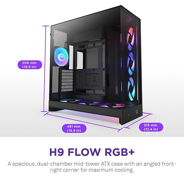 PC Case NZXT H9 Flow RGB+ Black ...