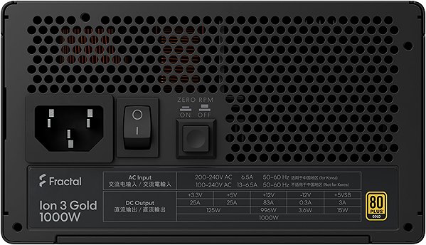 PC Power Supply Fractal Design Ion 3 1000W Gold ...