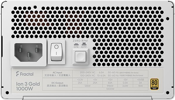 PC Power Supply Fractal Design Ion 3 1000W Gold White ...