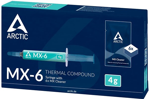 Wärmeleitpaste ARCTIC MX-6 Thermal Compound 4g + 6x Arctic MX Cleaner ...