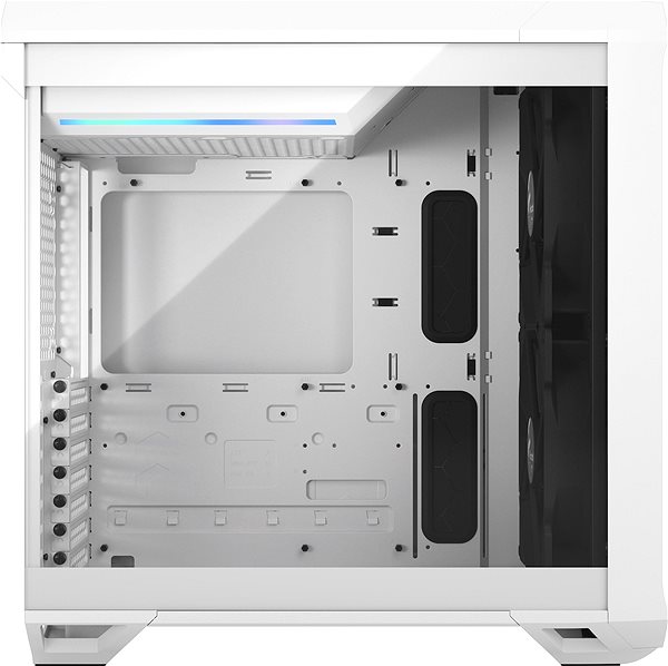 PC skrinka Fractal Design Torrent Compact White TG Clear Bočný pohľad