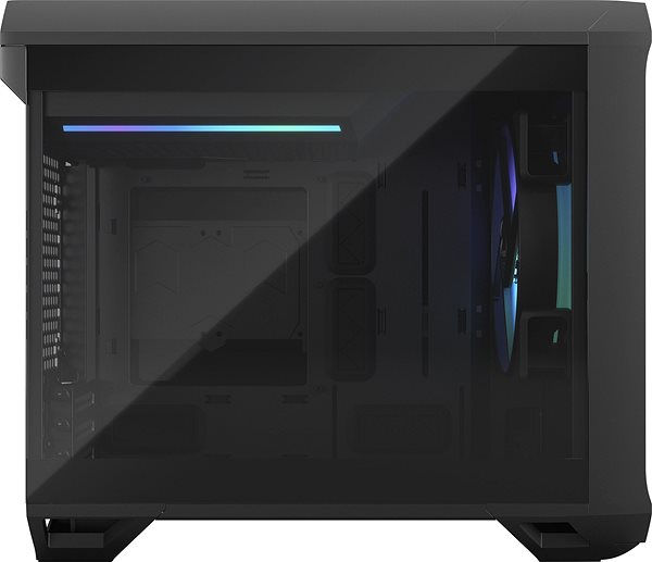 PC-Gehäuse Fractal Design Torrent Nano RGB Black TG Light Tint Seitlicher Anblick