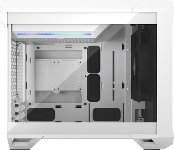 PC skrinka Fractal Design Torrent Nano White TG Clear Tint Bočný pohľad