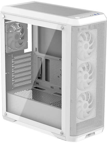 PC skrinka SilentiumPC Ventum VT4V EVO TG ARGB White Bočný pohľad