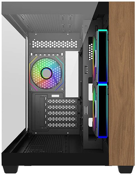 PC Case Cooler Master Elite 481 Wood Black ...