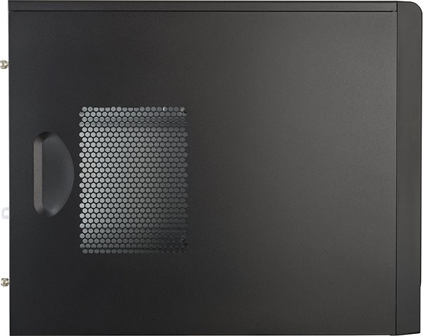 PC-Gehäuse Kühler Master E300L Rot Seitlicher Anblick