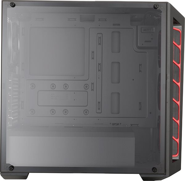 PC Case Cooler Master MasterBox MB510L Red Trim Lateral view