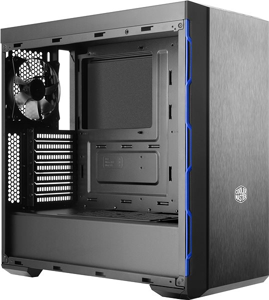 PC Case Cooler Master MasterBox MB600L Blue Trim Lateral view
