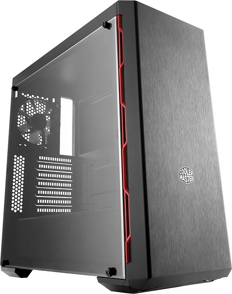 PC Case Cooler Master MasterBox MB600L Steel ODD Red Trim Screen