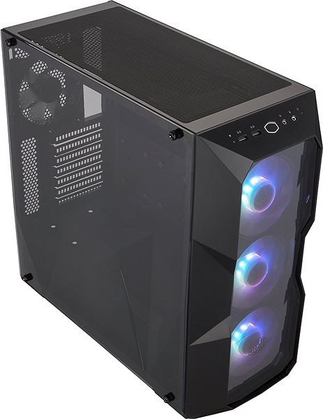 Számítógépház Cooler Master MasterBox TD500 Acrylic ARGB Csatlakozási lehetőségek (portok)