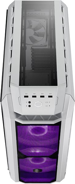 Számítógépház Cooler Master MasterCase H500P Mesh White ARGB Csatlakozási lehetőségek (portok)