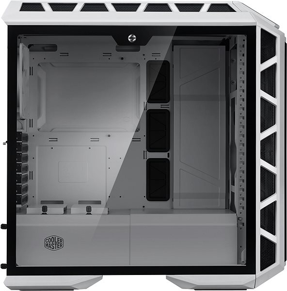 PC-Gehäuse Kühler Master MasterCase H500P Weiß Mesh Weiß ARGB Seitlicher Anblick