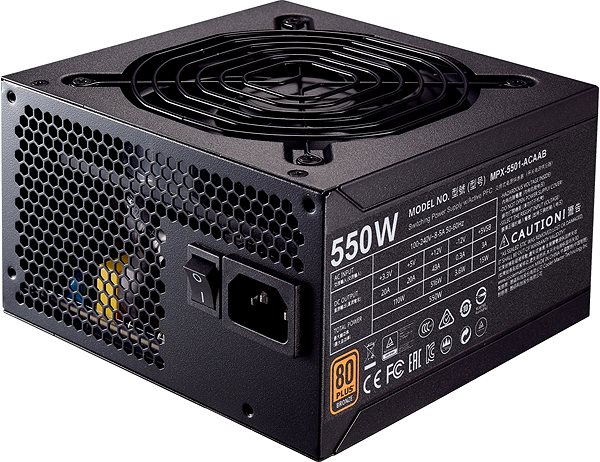 PC Power Supply Cooler Master MWE BRONZE 550 Lateral view