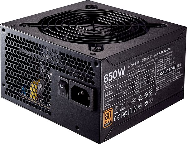PC Power Supply Cooler Master MWE BRONZE 650 Lateral view