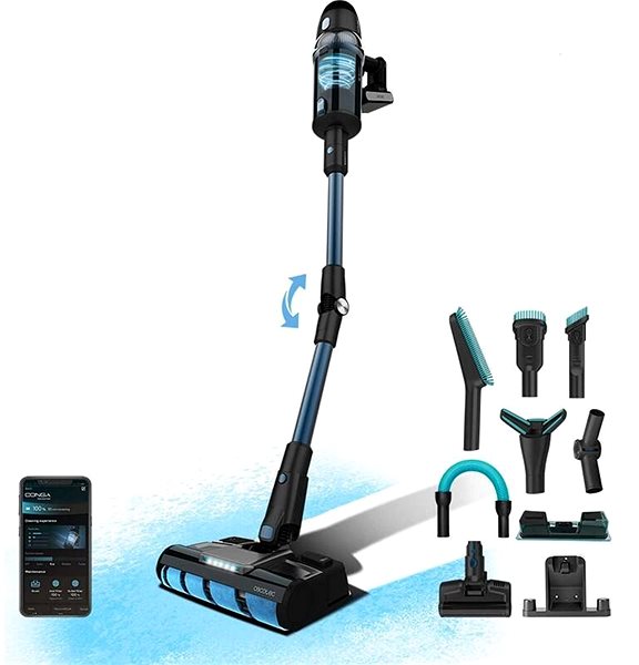 Upright Vacuum Cleaner Cecotec Conga Rockstar 9500 Advance Ergowet Connected 3000 IA ...