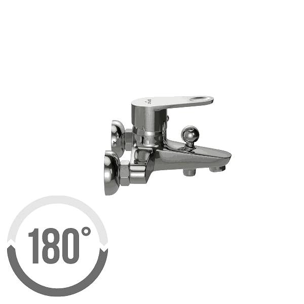 Tap CERSANIT Single lever bath mixer CARI, wall mounted, CHROM (S951-002) ...