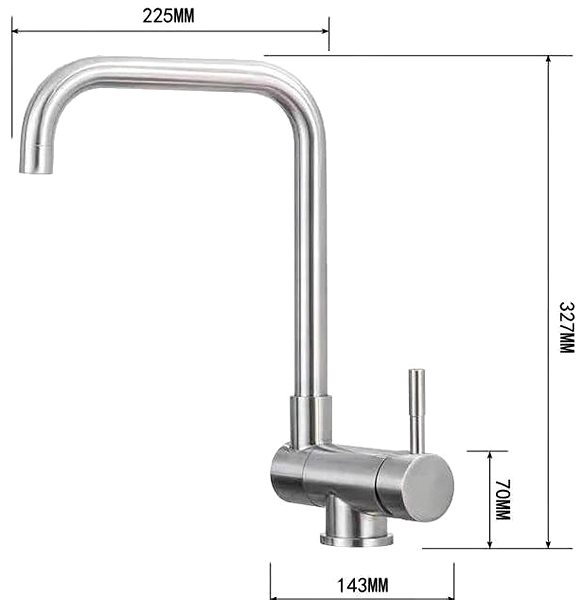 Tap MEXEN Madox Hinged under-window sink mixer in chrome (672000-00) ...